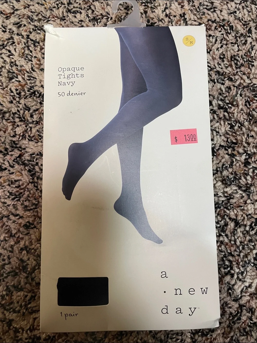 a new day Navy Opaque Tights Size S/M | NWT